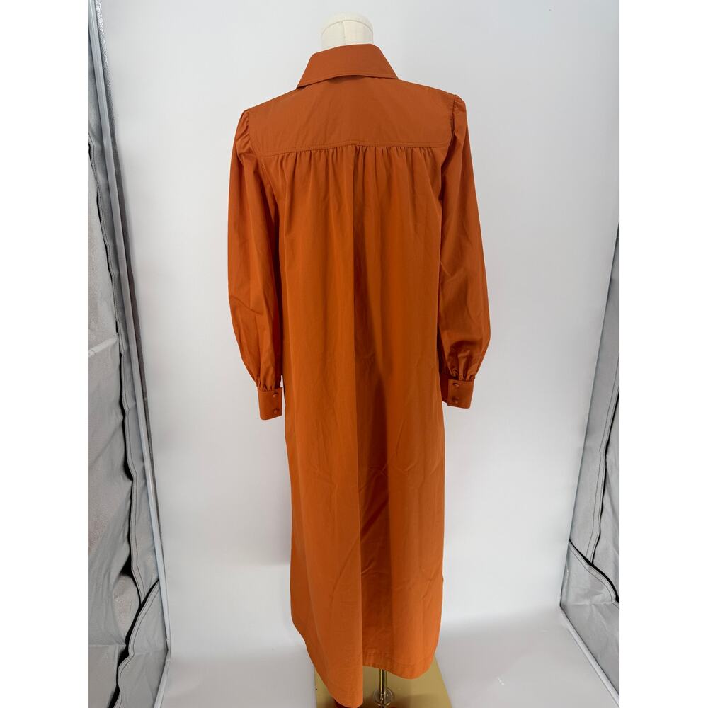 Tory Burch Artist Dress Tuscan Orange Size 4 NWT Cotton POplin $428 - Picture 13 of 13